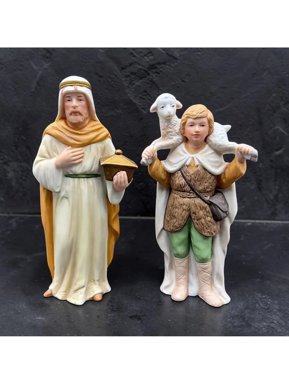 Vintage HOMCO Home Interiors Nativity 7 Pc Porcelain Set Camel Donkey #5419